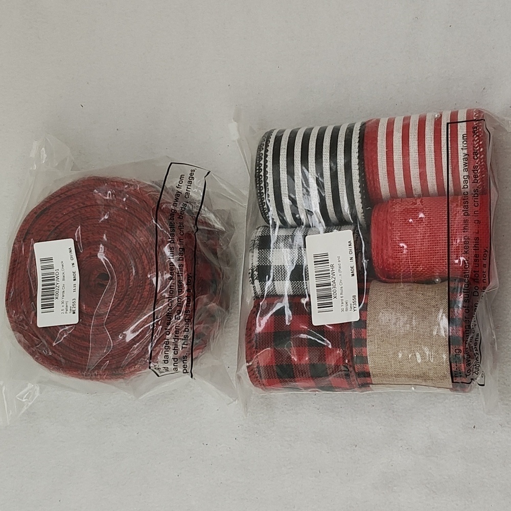 New Christmas Decor Ribbons SET